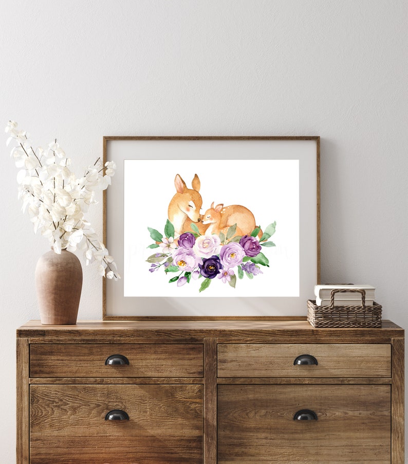 Purple Nursery Decor PRINTABLE Purple Nursery Wall Decor Etsy