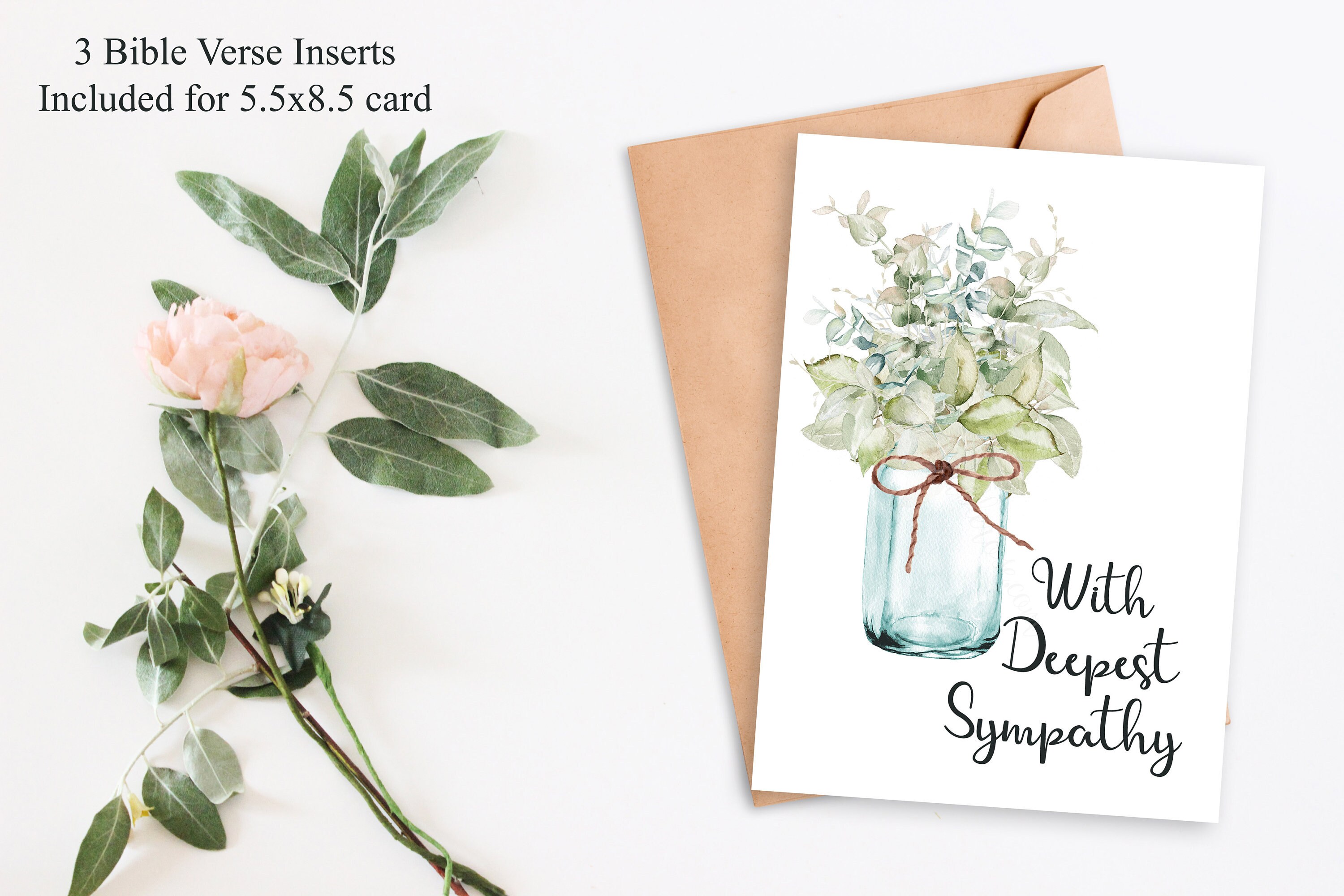 Bible Verse Card Sympathy Card Printable Printable Sympathy Etsy