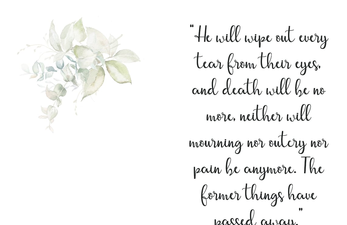 Bible Verse Card Sympathy Card Printable Printable Sympathy Etsy