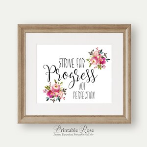 Progress Not Perfection, Printable, Motivating Quotes, Progress Over ...