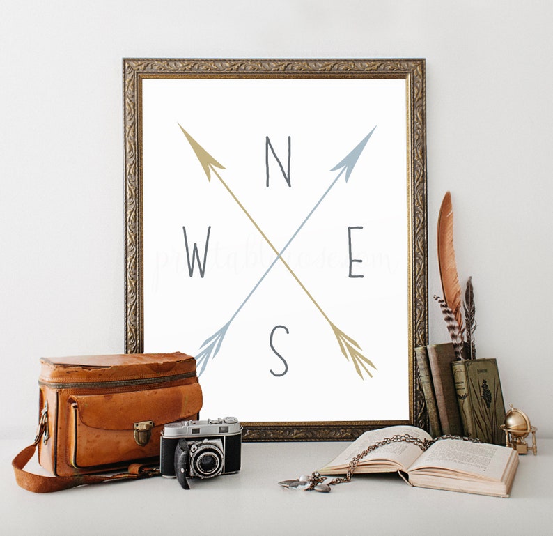 Compass Wall Decor Compass Wall Art Wall Decor Farmhouse Etsy