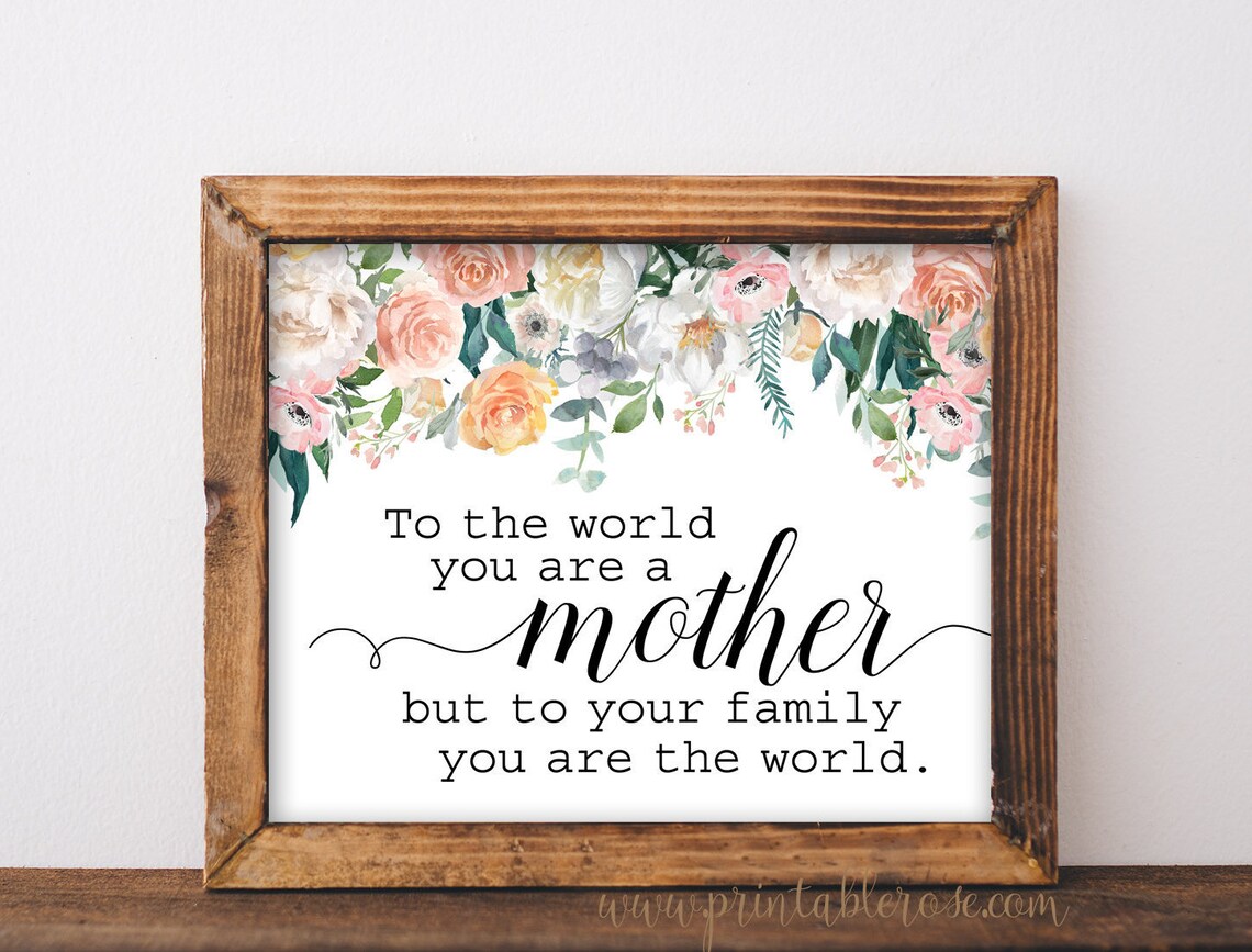 Mother Gift Mom Gift Mother Printable Mother Print Mother | Etsy