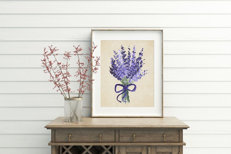 Lavender Print Printable Lavender Lavender Wall Art French - Etsy