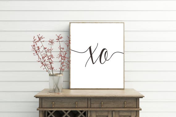 Wall Art Decor Print A5 A4 A3 XOXO Typography Type Designer Font Poster