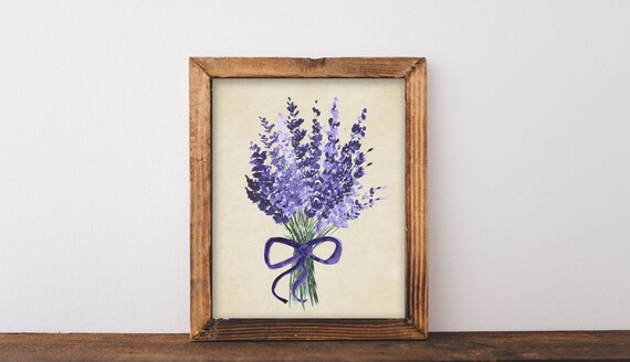 Lavender Print printable lavender lavender wall art french | Etsy