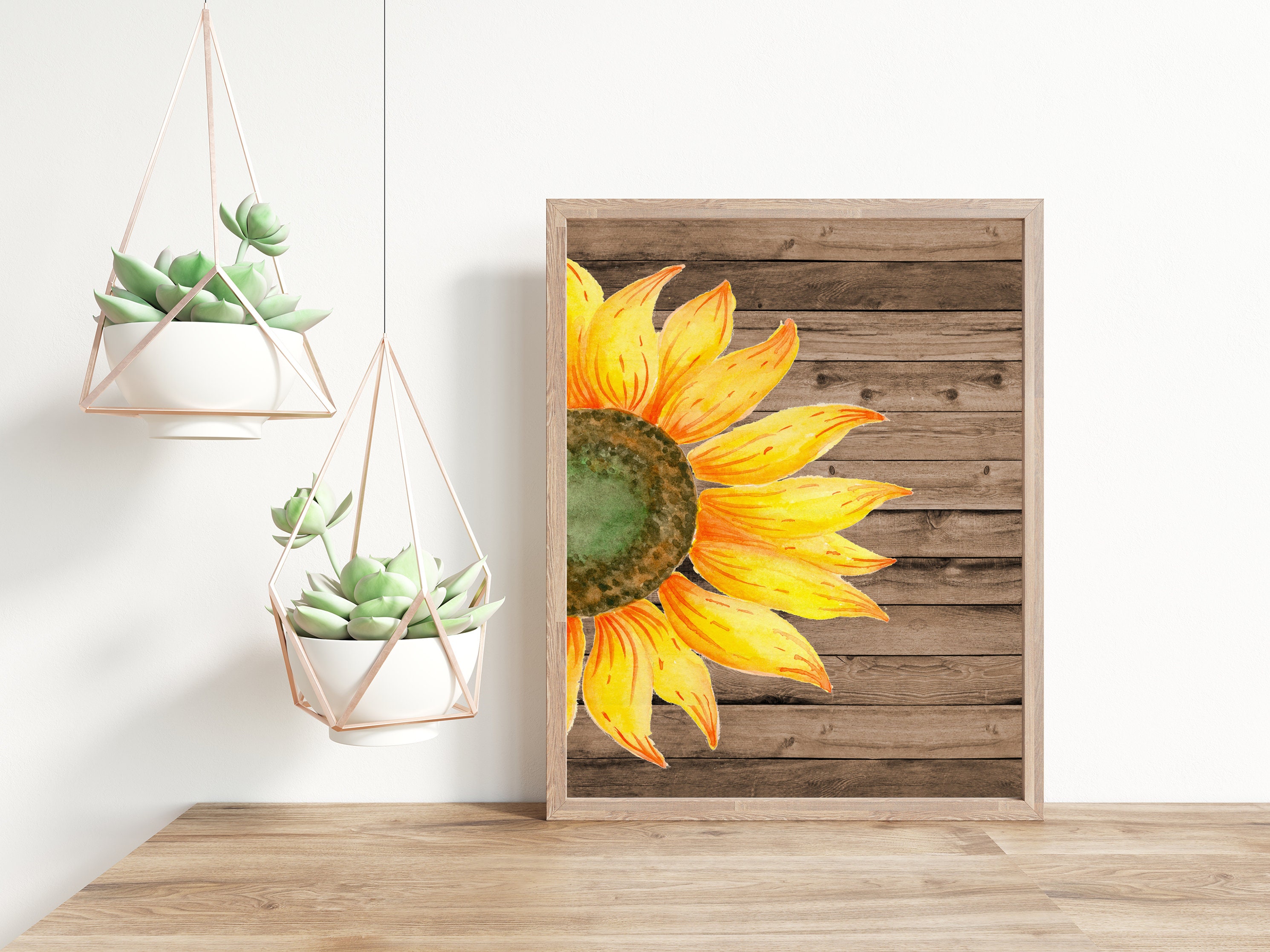 Sunflower Decor printable wall art sunflower print french | Etsy