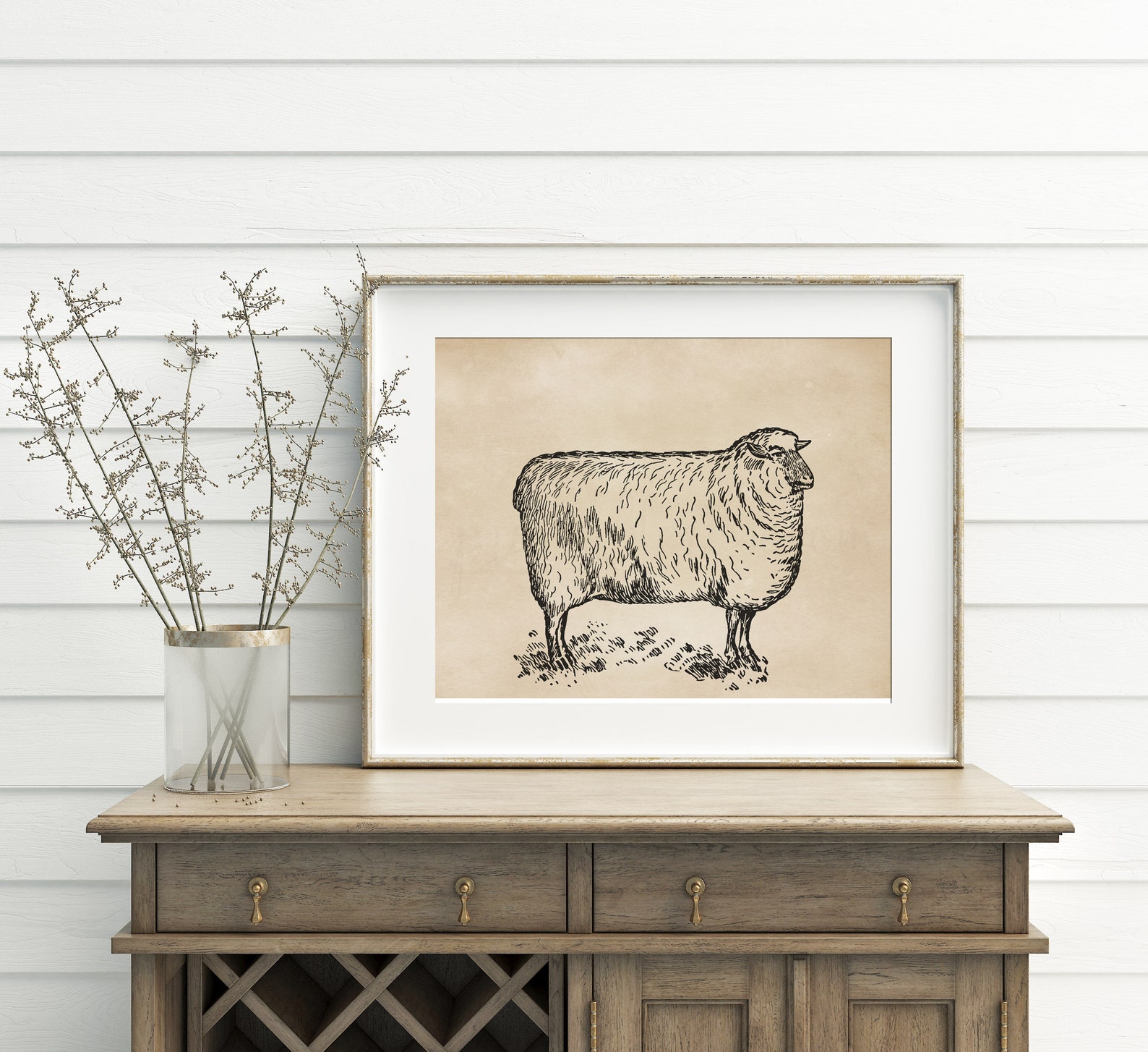 Sheep Wall Art Sheep Wall Decor Vintage Sheep Art Home Etsy
