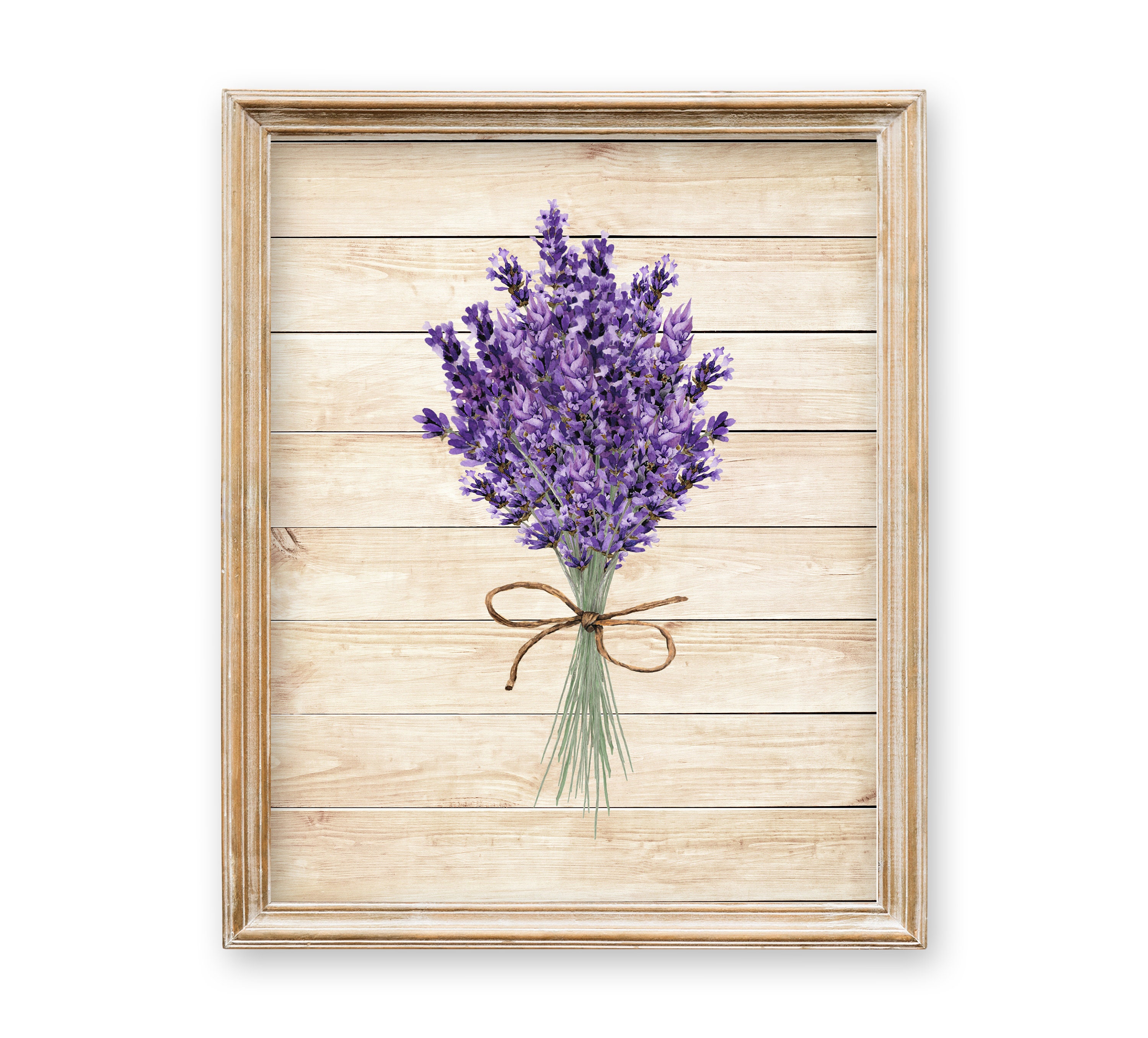 Lavender Decor Wall Art Printable Bathroom Wall Decor Wood Etsy