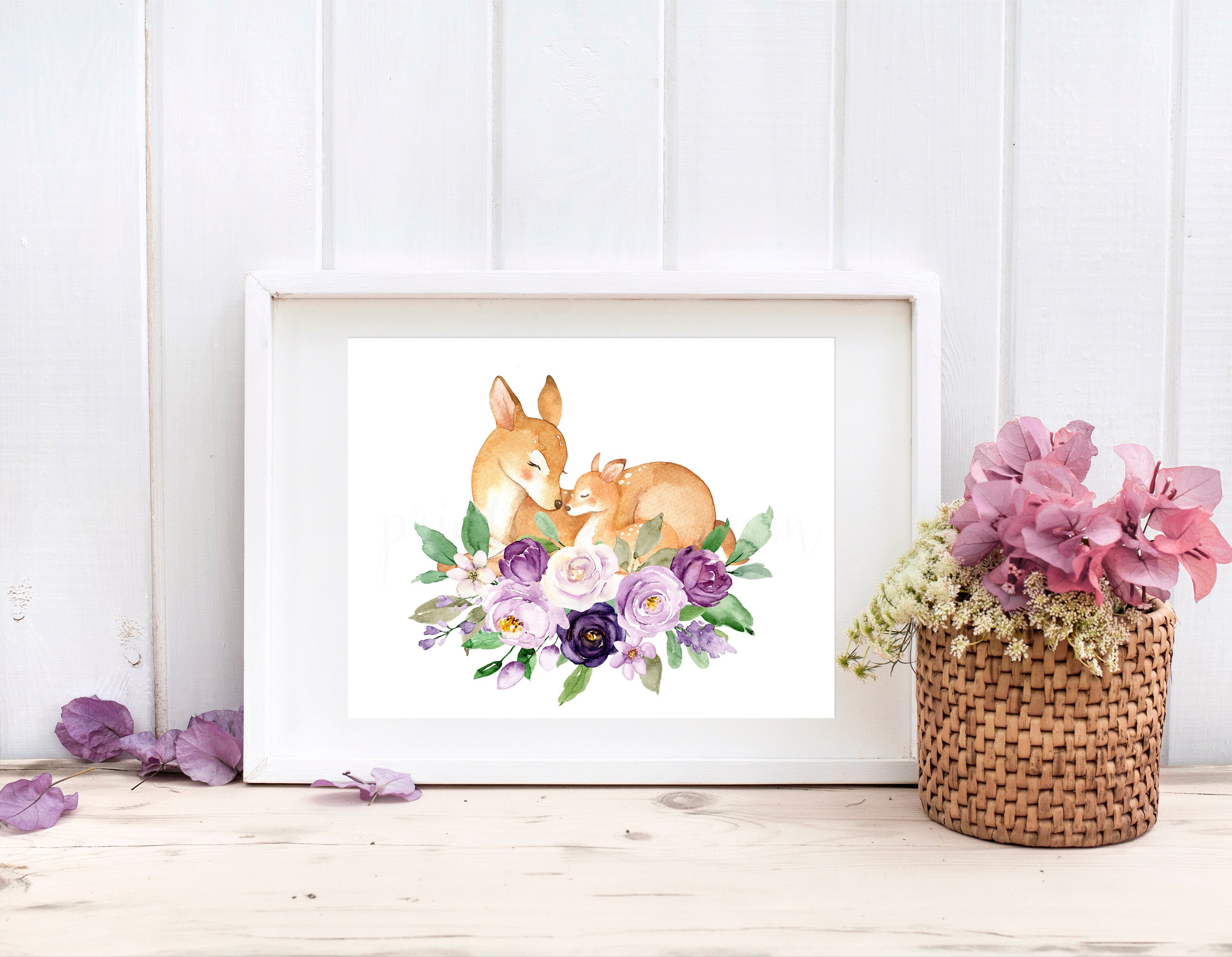 Purple Nursery Decor PRINTABLE purple nursery wall decor Etsy