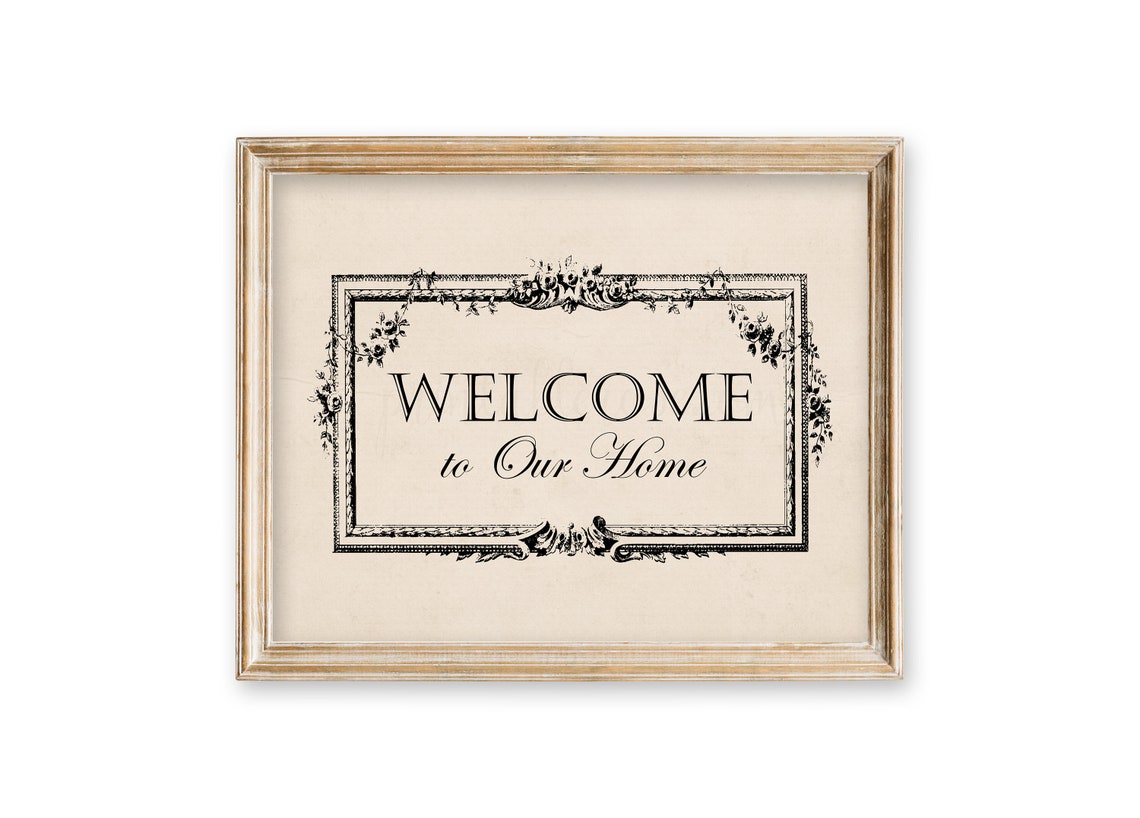 Dibor French Style Welcome Plaque
