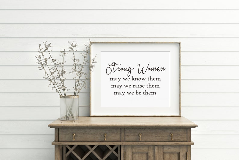 Strong Women Printable Wall Art Strong Women May We Know Etsy