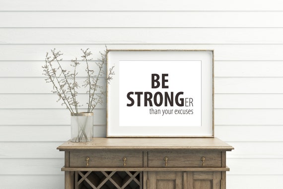 Exercise Room Decor Printable Quotes Motivational Wall Etsy