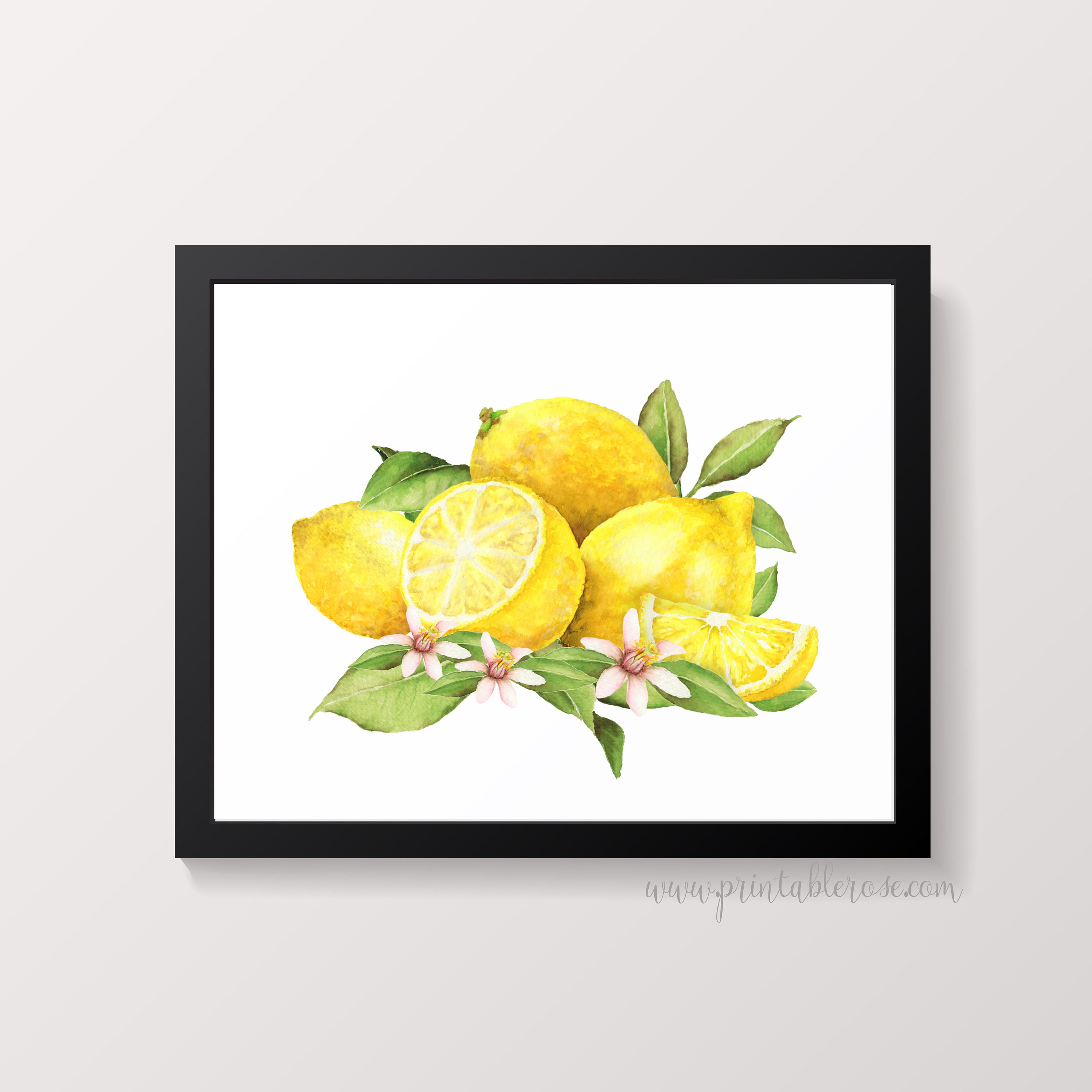 Lemon Decor Lemon Printable Lemon Print Lemon Party | Etsy