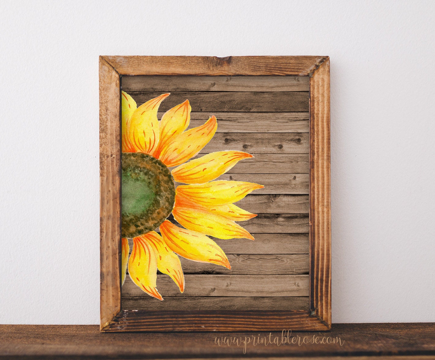 Sunflower Decor printable wall art sunflower print french | Etsy