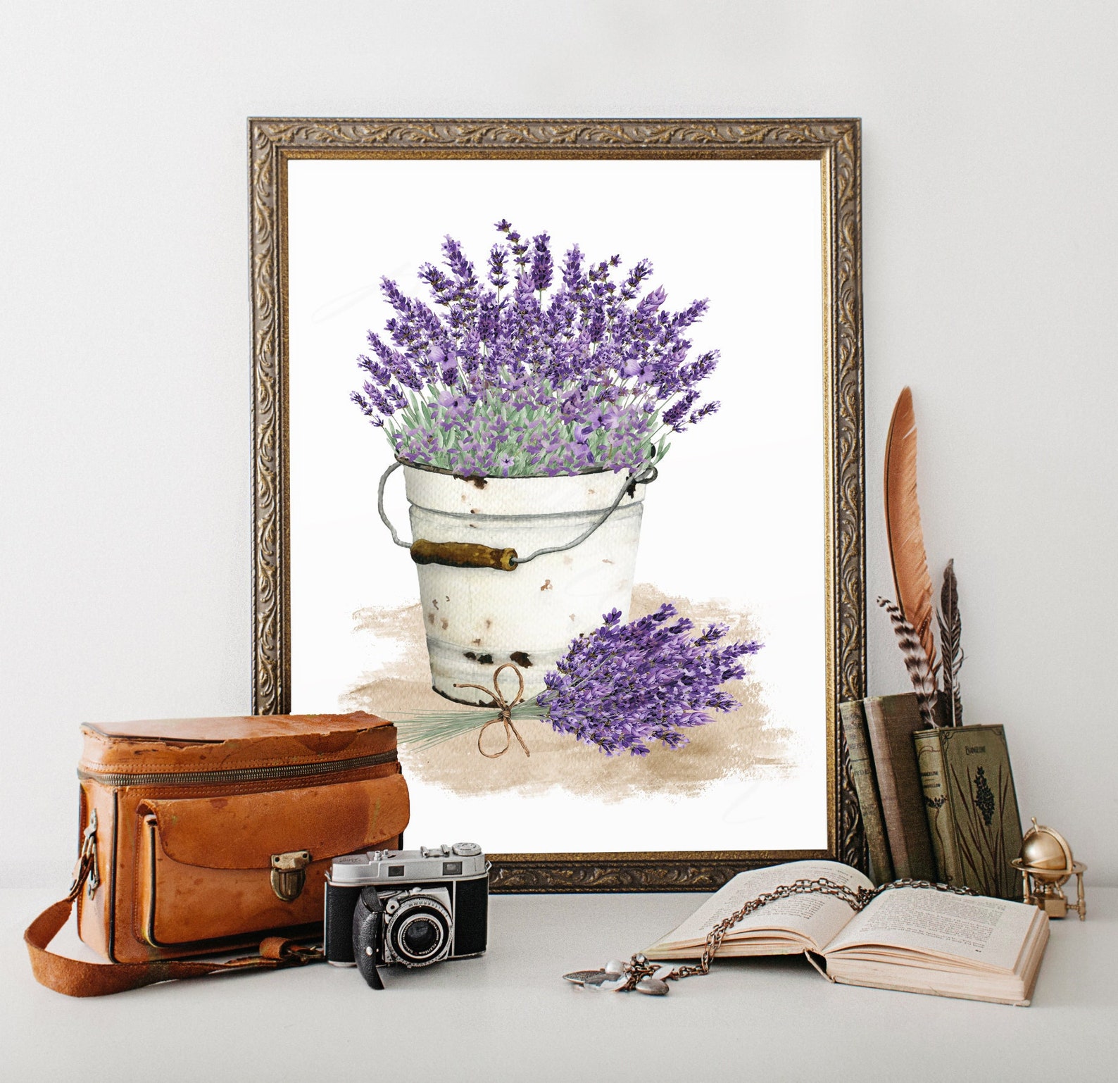 Lavender Wall Printable Bathroom Wall Art Cottage Decor Wall Etsy