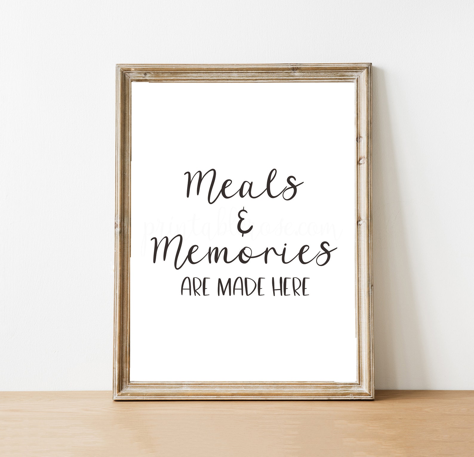Wall Art Printable quote saying Meals and Memories Are Etsy