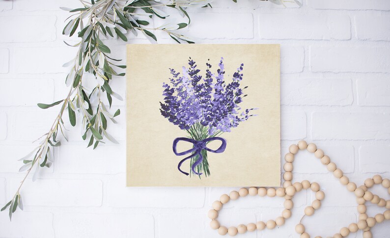 Lavender Print printable lavender lavender wall art french | Etsy
