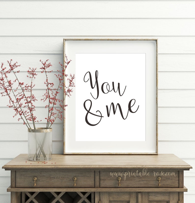 You and Me Wall Art Farmhouse Bedroom Wall Decor Gallery Etsy
