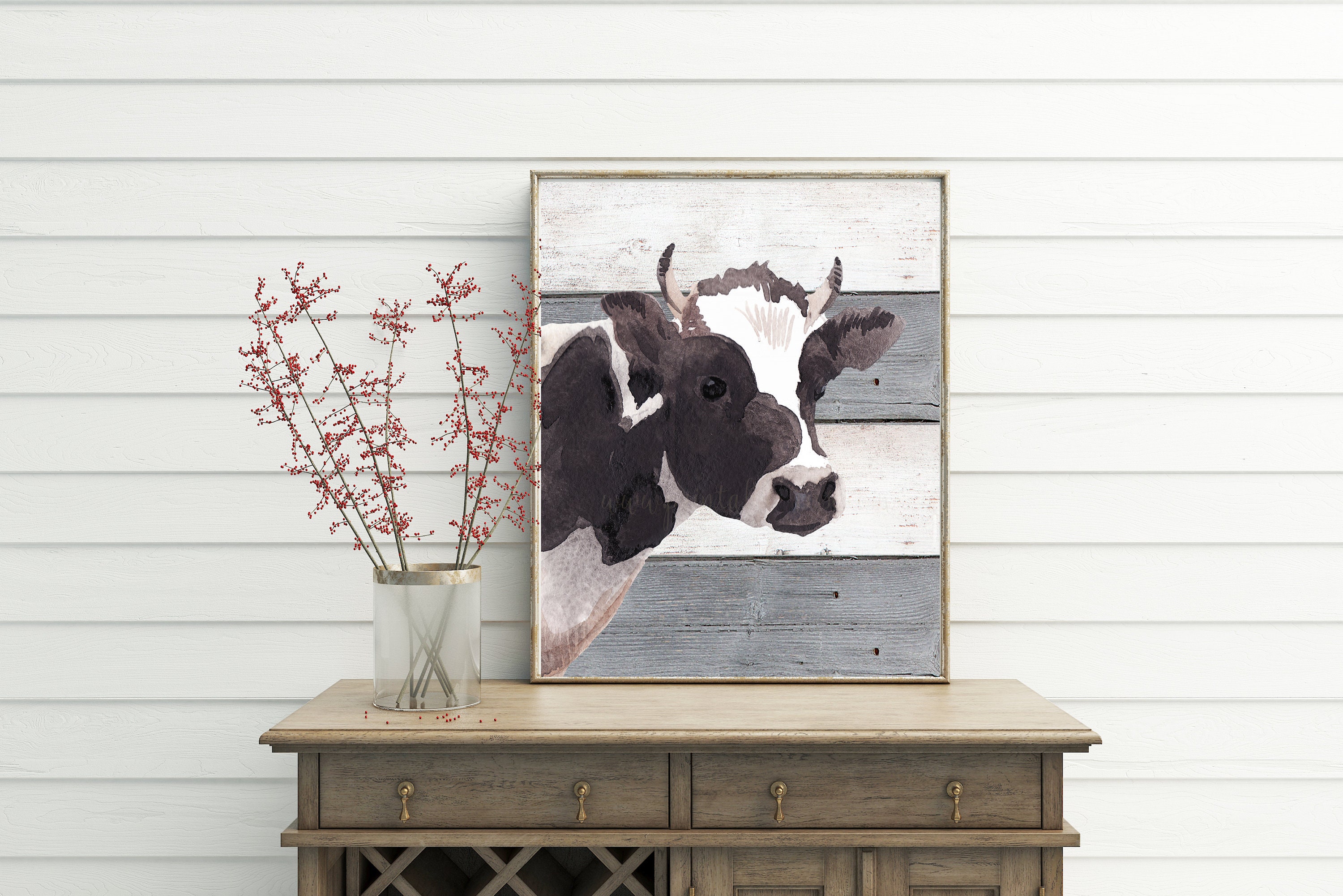 Farmhouse Wall Decor cow decor farmhouse decor wall art Etsy
