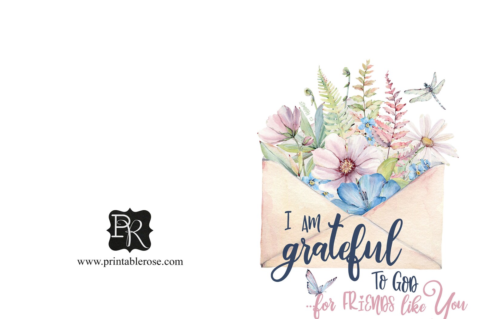 Printable Thank You Card bible verse christian gifts for women | Etsy