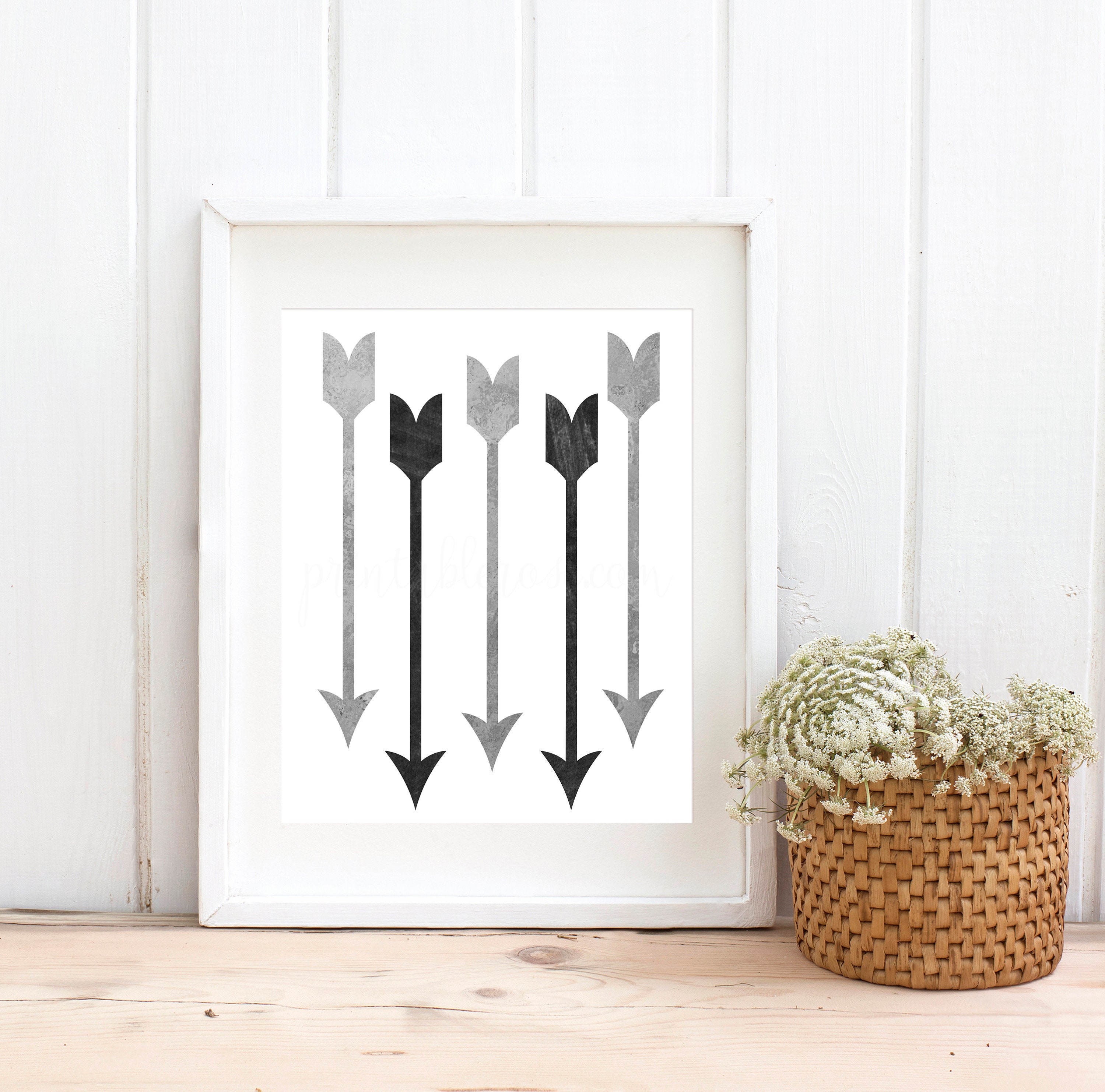 Arrow Wall Decor Farmhouse Printables Galvanized Decor - Etsy