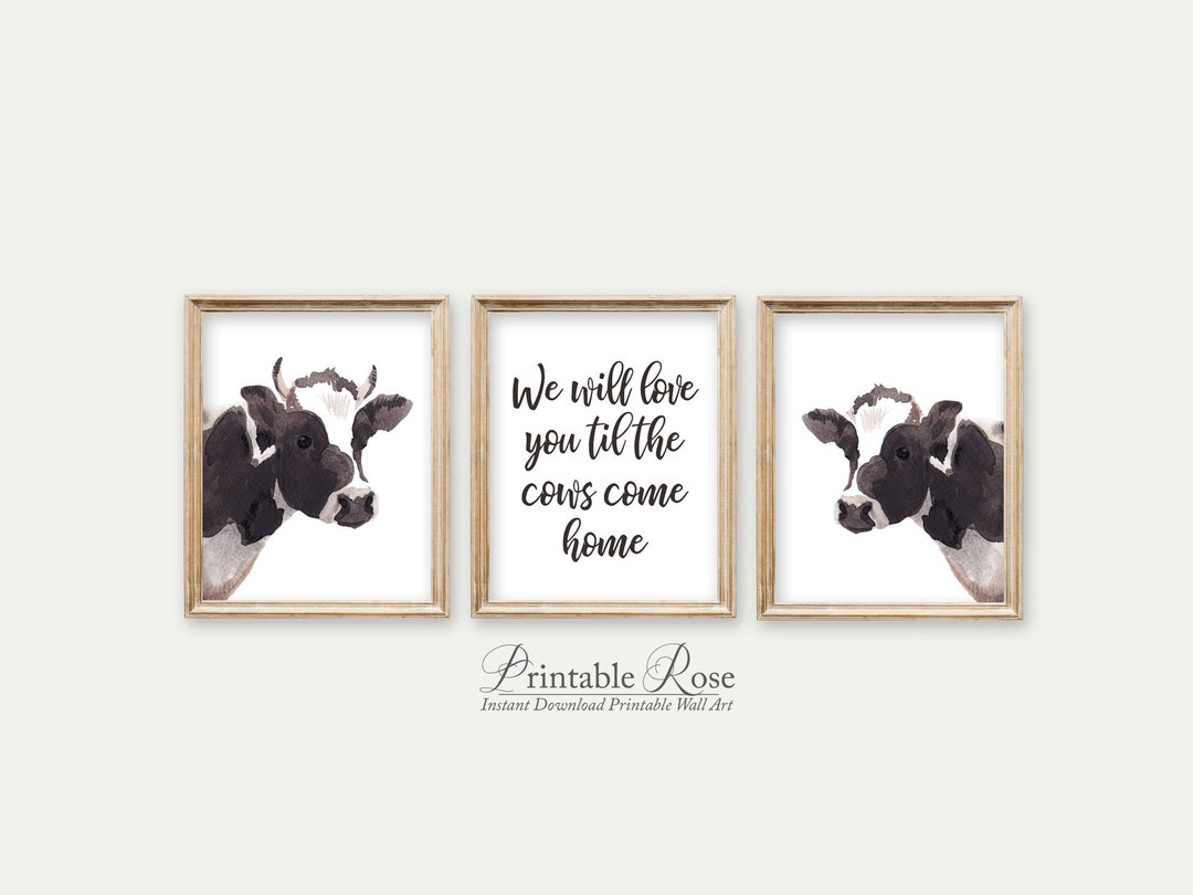 Cow Nursery Decor, Farmhouse Nursery Wall Decor, Farm Nursery Wall Art ...