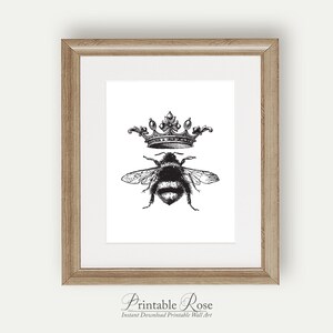 Bee Decor, Printable, Queen Bee, Bee Print, Queen Bee Wall Art, Bee Wall Decor, Art Prints, Wall ...