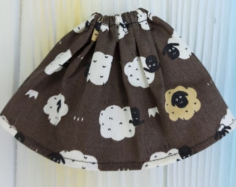 Skirt with sheep for Blythe doll