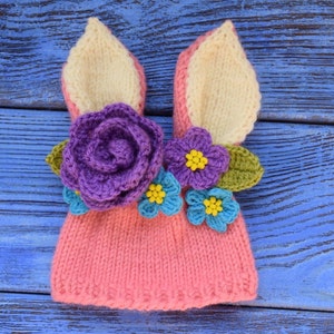 Blythe Bunny Hat: Hand-Knitted Doll Clothes image 2