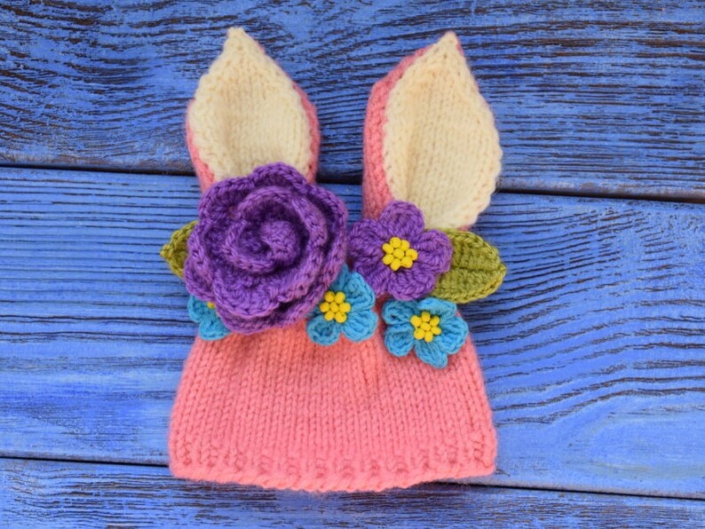 Blythe Bunny Hat: Hand-Knitted Doll Clothes image 2