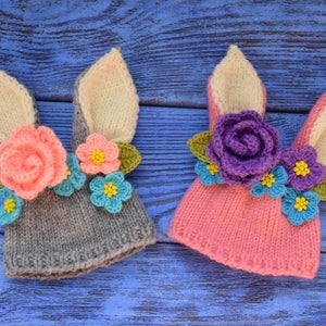 Blythe Bunny Hat: Hand-Knitted Doll Clothes image 10