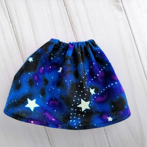 Skirt for Blythe doll Dark blue skirt with night sky and stars