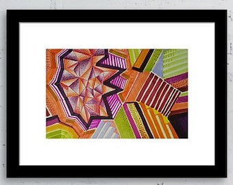 Original Art, Abstract Art, Glow Stick Madness, Markers