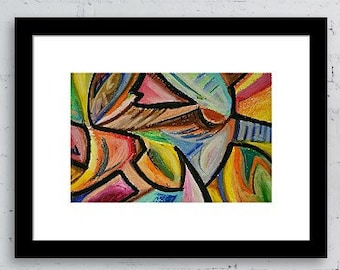 Original Art, Abstract Art, Resilience , Oil Pastel, Painting, Colorful