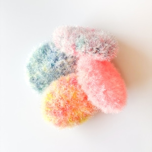 Bun Shape Double Layer Crochet Dish Scrubbies | Round Crochet Scrubber | Handmade Kitchen Scrubbie | Reusable Pot Scrubby | Scrubber Pad