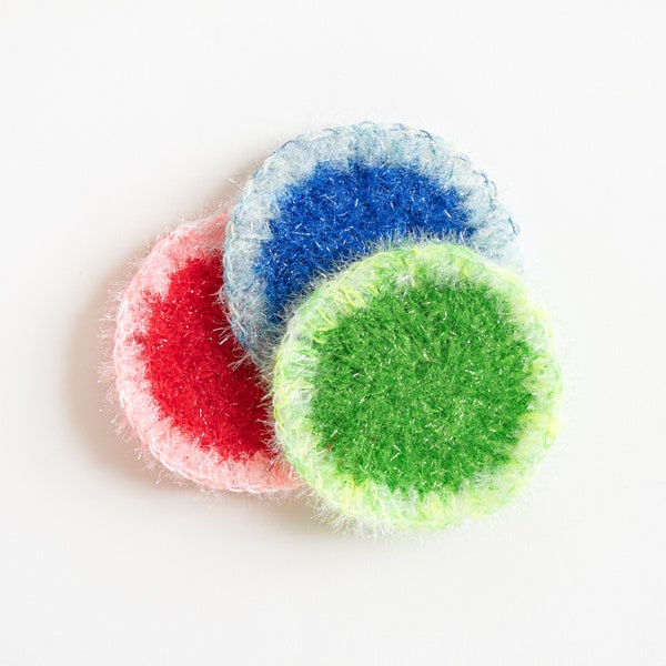 Circle Dish Scrubby | Korean Crocheted Scrubber | Handmade Kitchen Scrubbie | Reusable Pot Scrubby | Sponge Alternative | Gift Idea