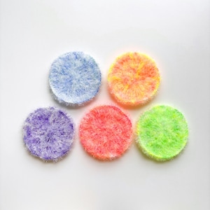 Crocheted Dish Scrubbies: Korean Style, Reusable, Polyester, Pack of 3
