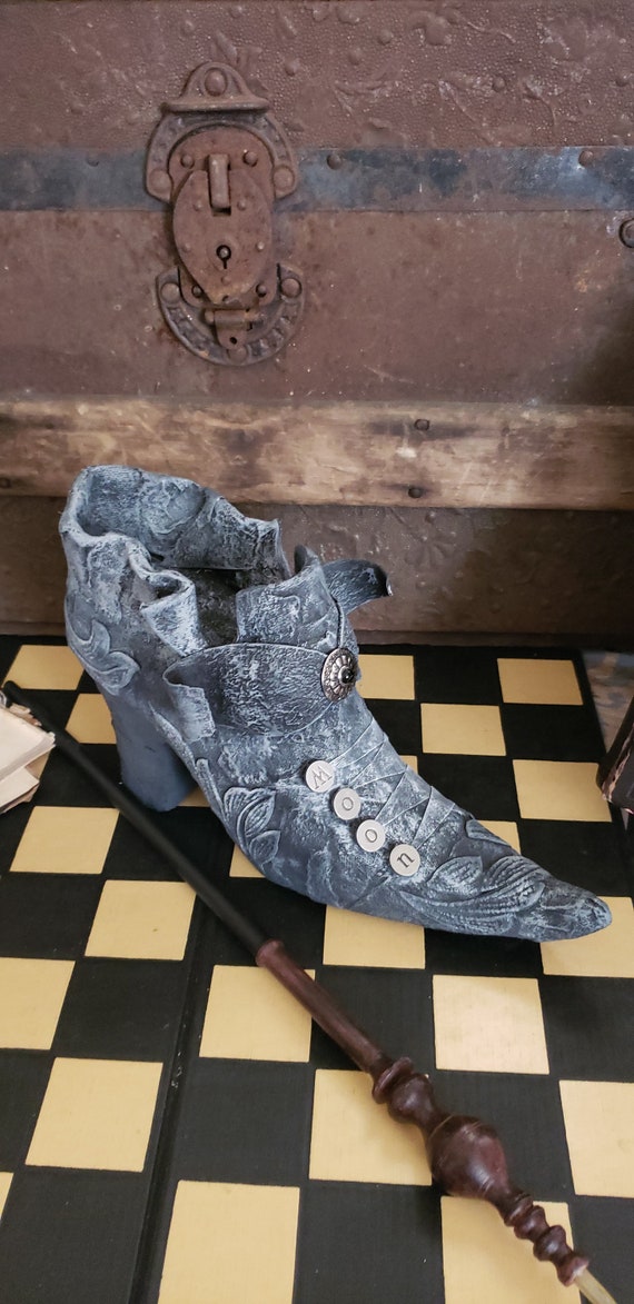 The Witch S Boot Decorative Assemblage Etsy