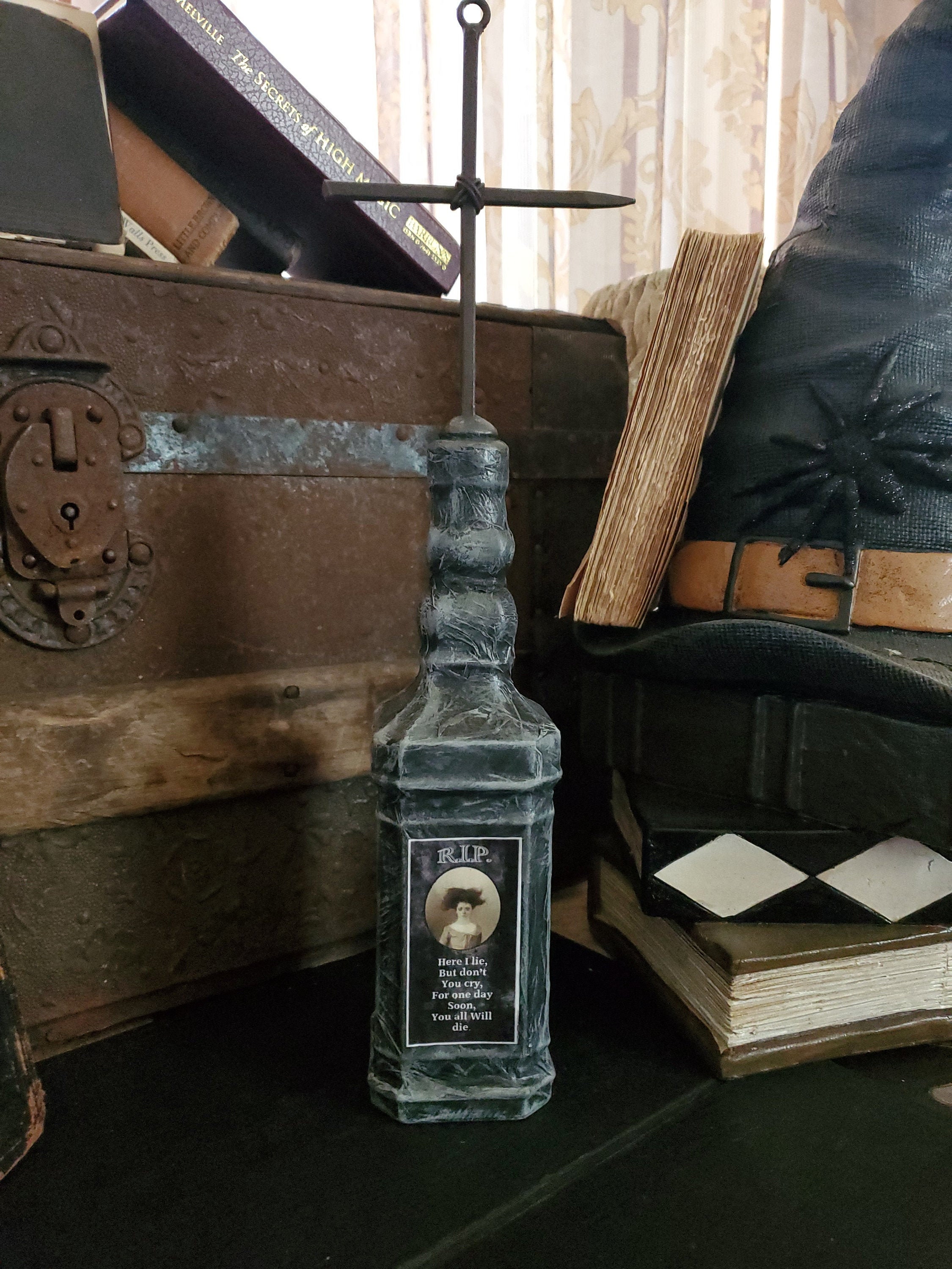 Graveyard Tombstone Bottle R.I.P. Mary Pickford Etsy