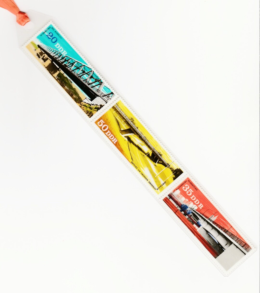 Bridge Bookmark-laminated Plastic German Postage - Etsy