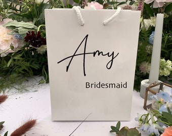 Personalised gift bag, birthday, bridesmaid gift, wedding gift, bridesmaids proposal. Birthday gift bag