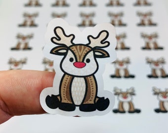 Reindeer stickers, Christmas stickers, envelope stickers, planner stickers, holiday. stickers