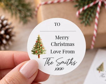 Personalised Christmas Stickers, Christmas Gift Labels, Name Stickers, Festive Present Labels, Christmas Gift Tags, Envelope Seals