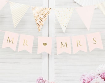 Wedding Sign bunting, Mr and Mrs Wedding Banner, wedding Sign, Wedding Bunting, Wedding Accessories, DIY Wedding