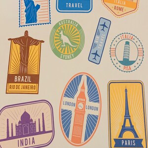 Travel Stickers Mini Luggage Labels for Small Crafts 