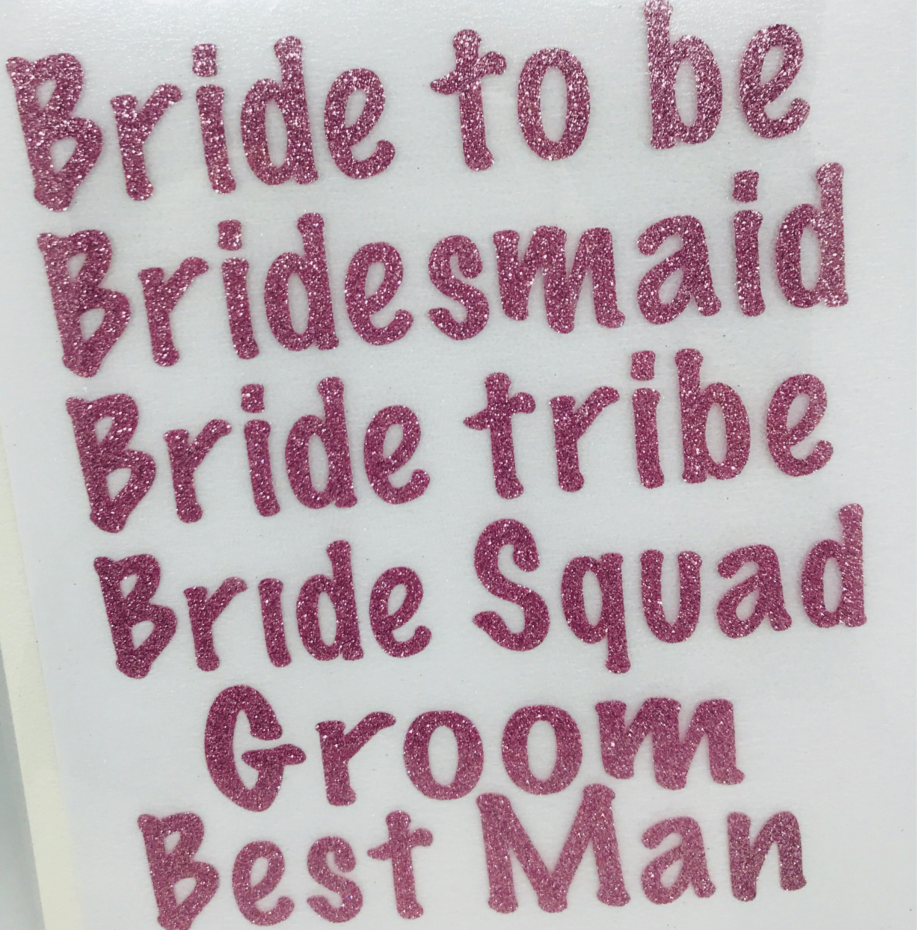 Vinyl iron on transfers bridal party stickers iron on Etsy