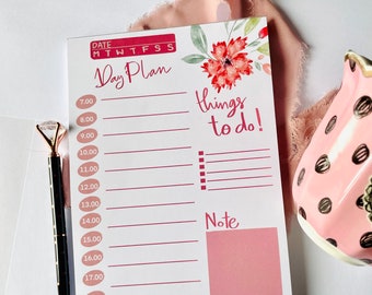 Daily planner To Do List, A5 Size, Desk Notepad, To Do Notepad, WFH daily planner, daily organiser