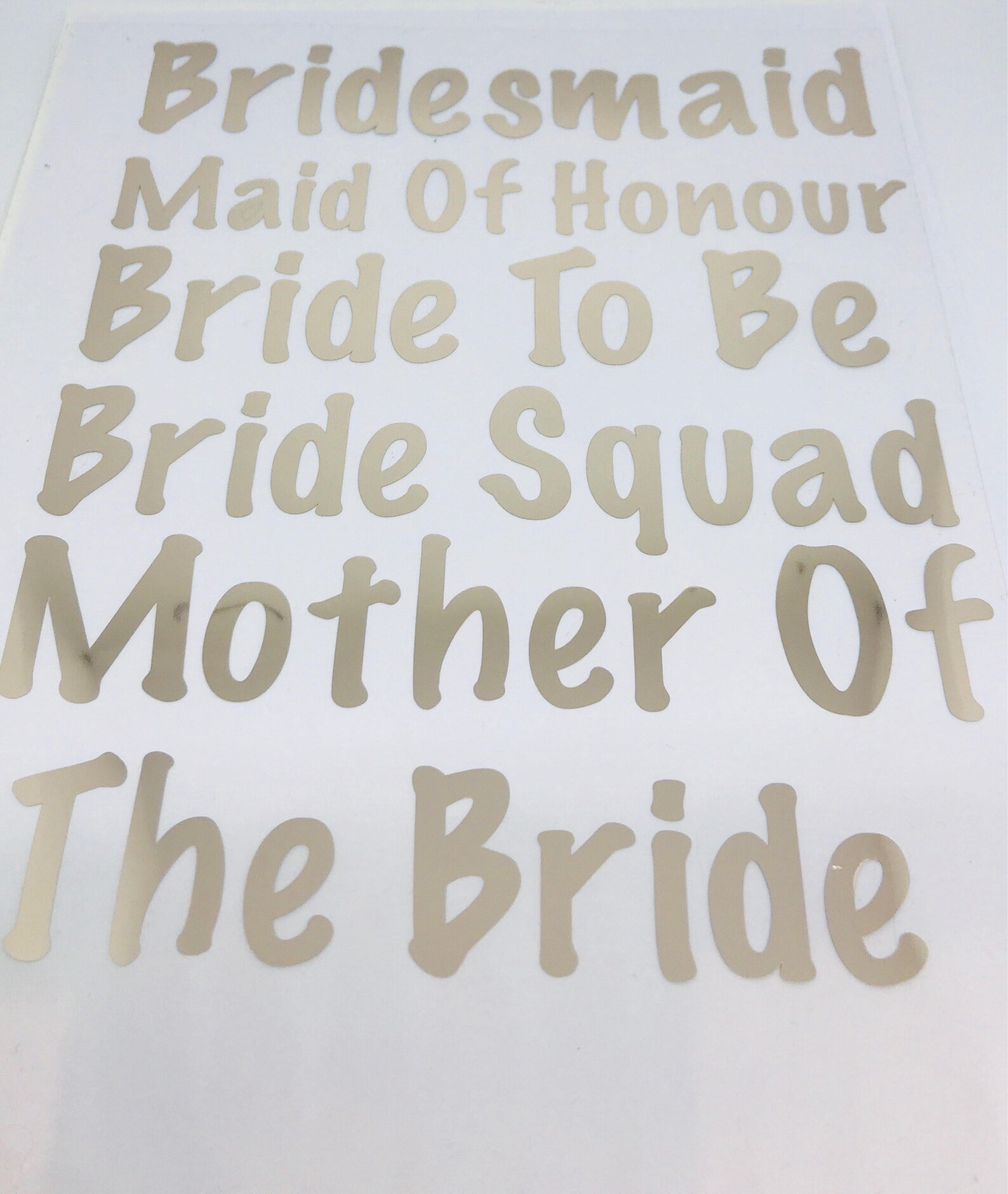 Vinyl iron on transfers bridal party stickers iron on Etsy