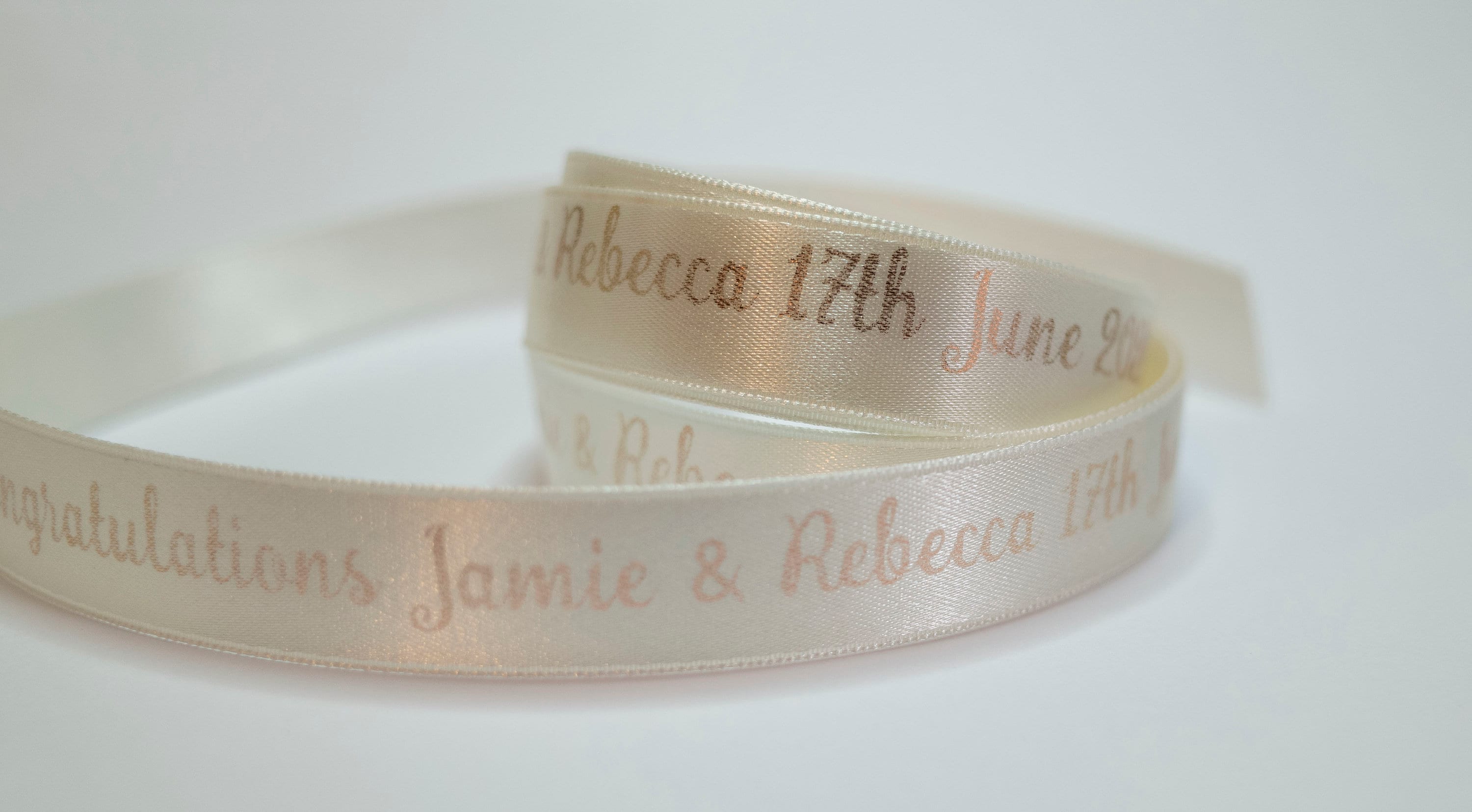 Personalised Ribbon, Gift Wrapping, Custom Ribbon, Wedding, 15mm Wide ...