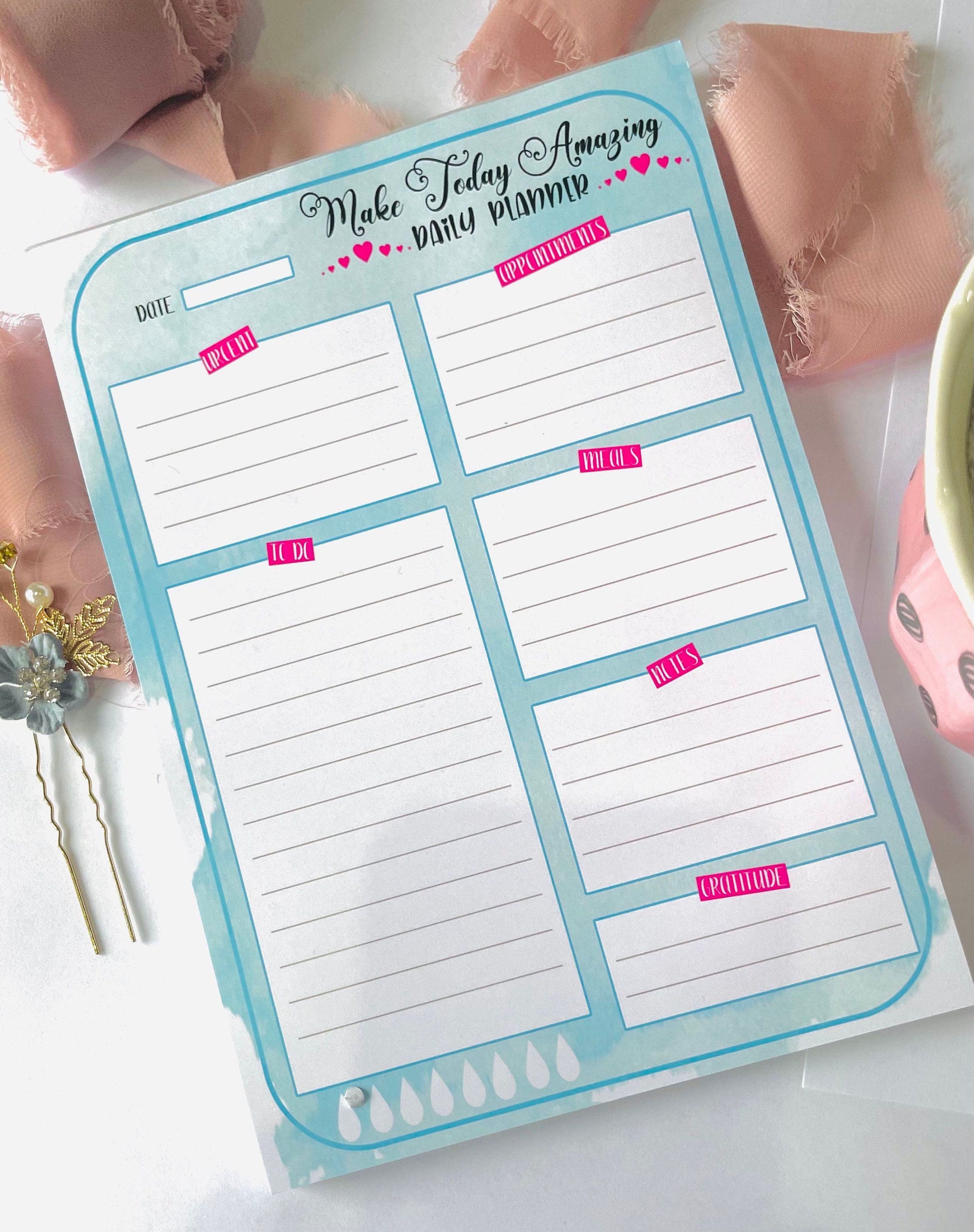 Daily Planner A5 to Do List Wellness Planner Notepad - Etsy